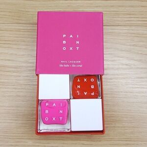 PAINTBOX Nail Polish Duo Nail Lacquer Like Babe + Coral Red Pink Set of 2